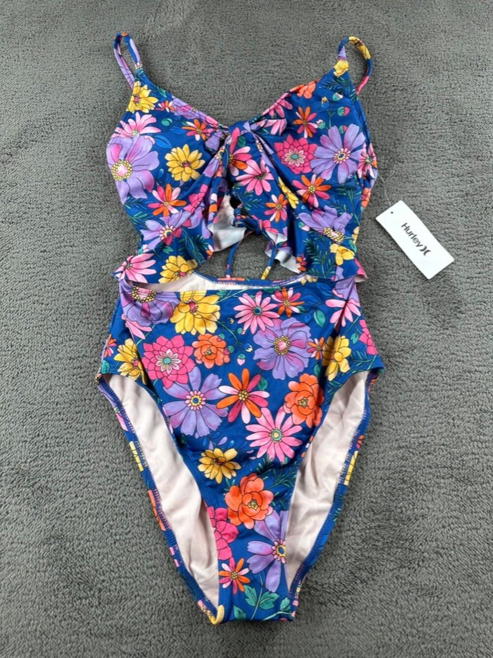 Hurley One Piece Swim Suit Peekaboo Cutout NWT Large